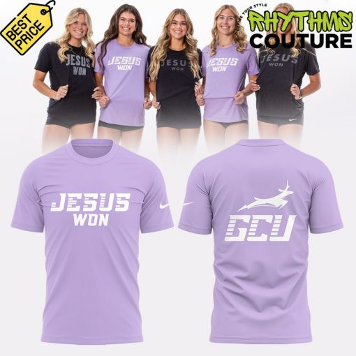 Grand Canyon Beach Volleyball Jesus Won Purple Tee