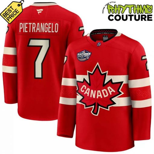 Canada 2025 4 Nations Face-Off Alex Pietrangelo #7 Red Premium Hockey Jersey