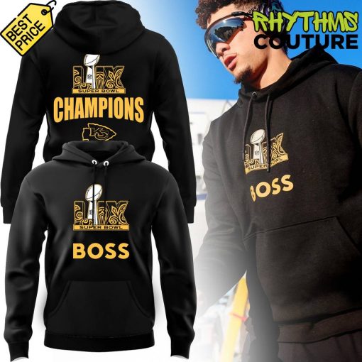 Kansas City Chiefs Super Bowl LIX Boss Black Hoodie