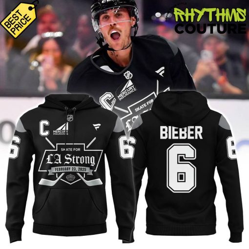 Los Angeles Kings x Justin Bieber Skate For LA Strong Special Hoodie