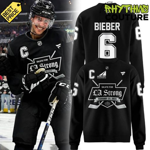 Los Angeles Kings x Justin Bieber Skate For LA Strong Special Sweatshirt