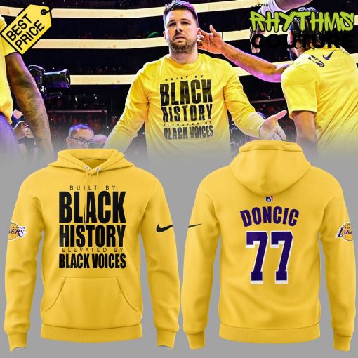 Los Angeles Lakers Luka Doncic Black History Black Voices Hoodie