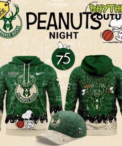 Milwaukee Bucks NBA 75th Anniversary of Peanuts Special Hoodie