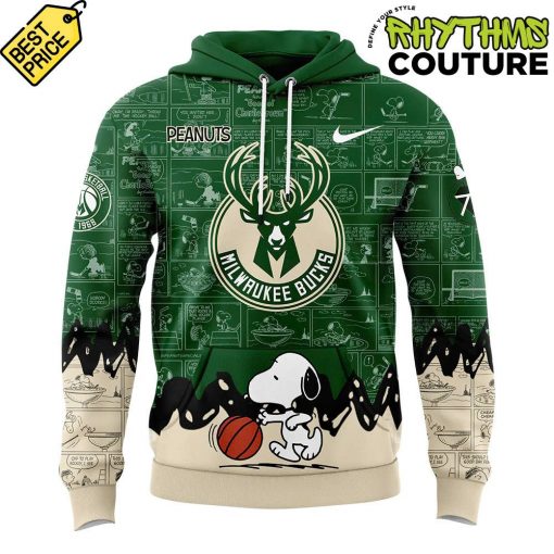 Milwaukee Bucks NBA 75th Anniversary of Peanuts Special Hoodie