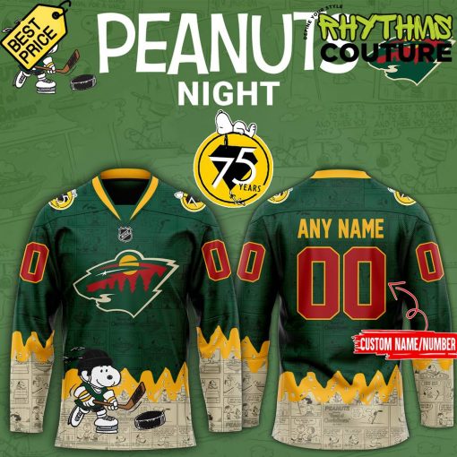 Minnesota Wild 75th Anniversary of Peanuts Jersey