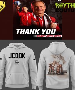 Nebraska Cornhuskers Volleyball 2025 Thank You Coach John Cook Grey Hoodie