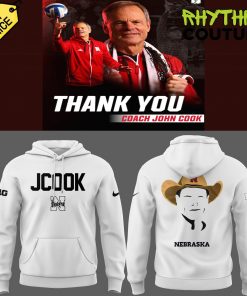 Nebraska Cornhuskers Volleyball Coach John Cook White Hoodie