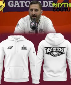 Philadelphia Eagles Super Bowl LIX White Hoodie