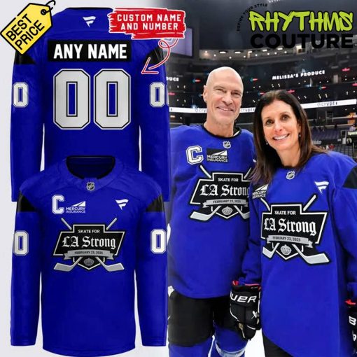 Los Angeles Kings “Skate for LA Strong” Blue Hockey Jersey