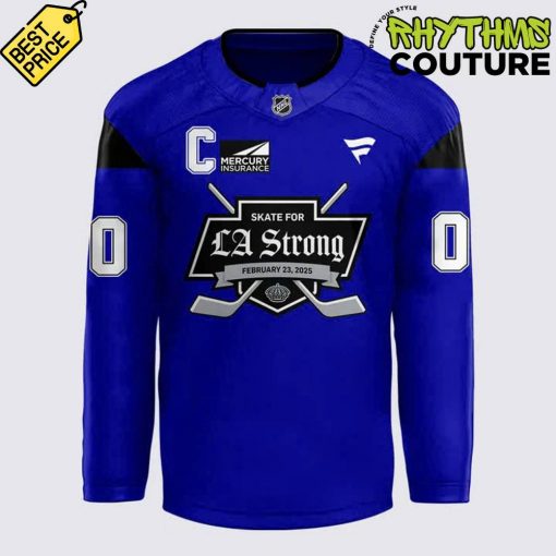 Los Angeles Kings “Skate for LA Strong” Blue Hockey Jersey