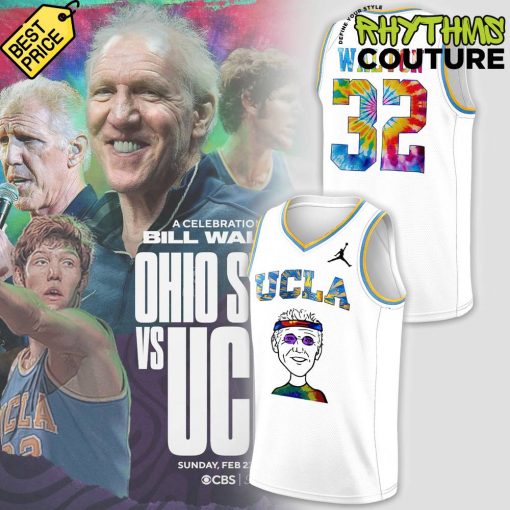 UCLA Honors the Late Bill Walton White Basketball Jersey