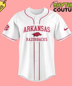 Arkansas Razorbacks “First to 40” Limited Edition White Baseball Jersey