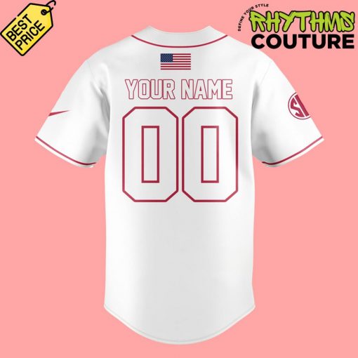Arkansas Razorbacks “First to 40” Limited Edition White Baseball Jersey