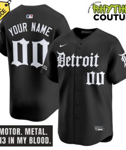 Detroit Tigers Motor Gothic Edition Personalized Baseball Jersey