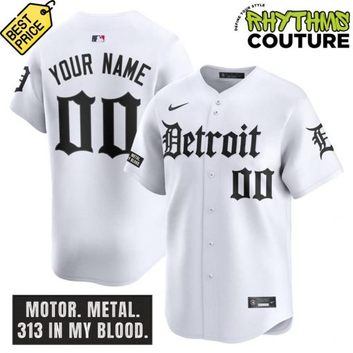 Detroit Tigers Motor Gothic Edition Personalized Baseball Jersey