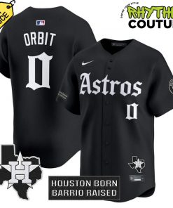 Houston Astros Gothic Edition Houston Born Barrio Raised Baseball Jersey