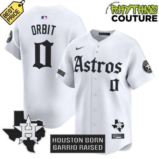 Houston Astros Gothic Edition Houston Born Barrio Raised Baseball Jersey