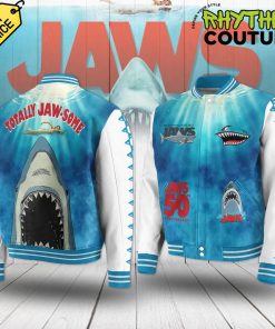 Jaws Movie Totally Jawsome Baseball Jacket