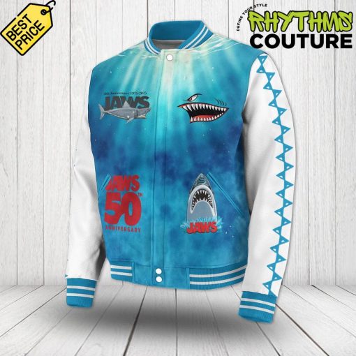 Jaws Movie Totally Jawsome Baseball Jacket