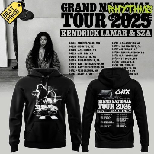Kendrick Lamar x SZA Grand National Tour 2025 Limited Edition Hoodie