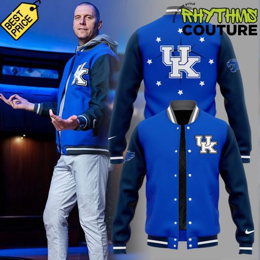 Kentucky Wildcats Basketball Coach Mark Pope Limited Edition Baseball Jacket