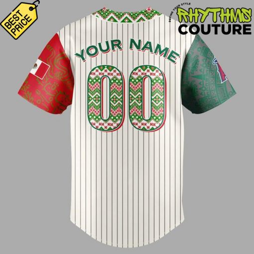 Los Angeles Angels Mexican Heritage Night 2025 Personalized Baseball Jersey