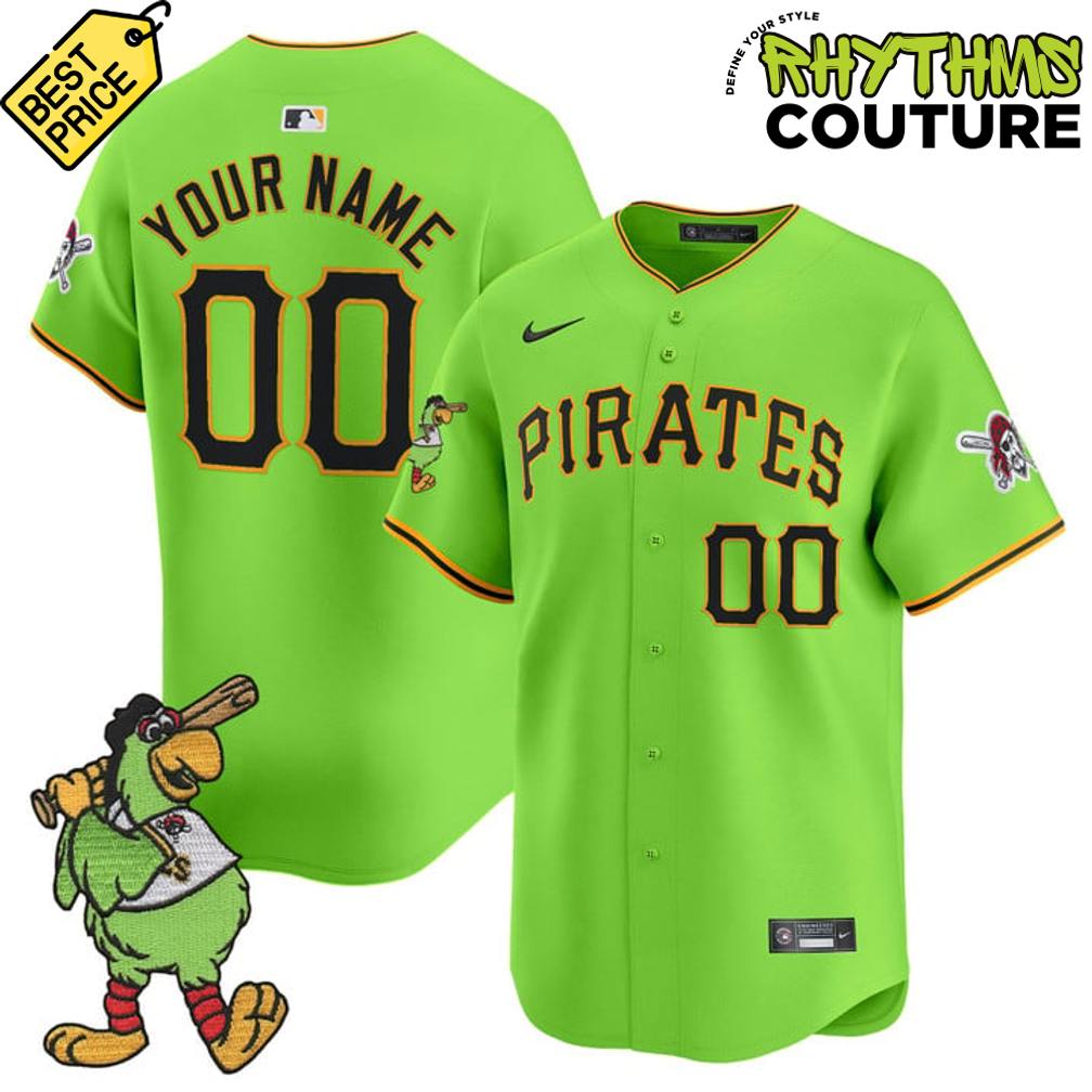 Pittsburgh Pirates Pirate Parrot Mascot Personalized Baseball Jersey Pittsburgh Pirates Pirate Parrot Mascot Personalized Baseball Jersey