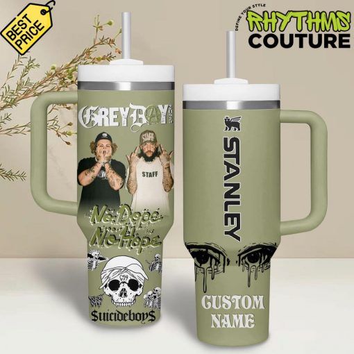 Suicideboys Grey Day “No Dope No Hope” Tumbler 40oz with Handle