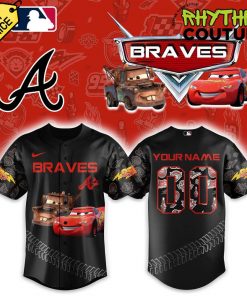 Atlanta Braves x Lightning McQueen Special Baseball Jersey