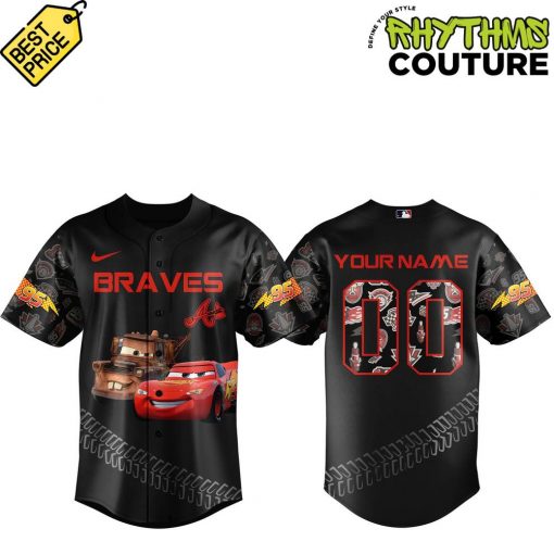Atlanta Braves x Lightning McQueen Special Baseball Jersey