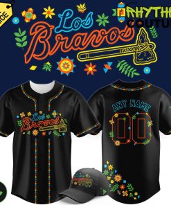 Atlanta Braves Los Bravos Night Custom Baseball Jersey