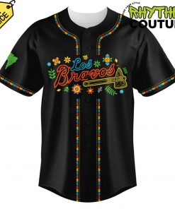 Atlanta Braves Los Bravos Night Custom Baseball Jersey