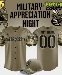 Augusta GreenJackets Military Appreciation Night 2025 Camo Baseball Jersey