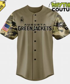 Augusta GreenJackets Military Appreciation Night 2025 Camo Baseball Jersey