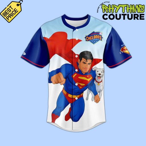 Brooklyn Cyclones Superman Night 2025 Special Edition Baseball Jersey