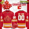 Calgary Flames 2025 Canada Day Custom Hockey Jersey