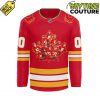Calgary Flames 2025 Canada Day Custom Hockey Jersey