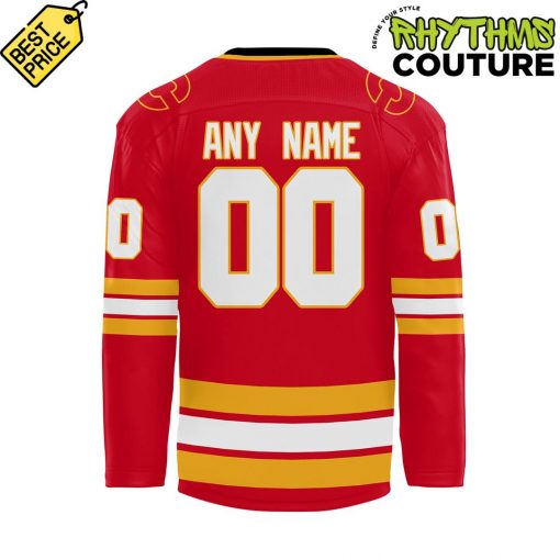 Calgary Flames 2025 Canada Day Custom Hockey Jersey