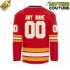 Calgary Flames 2025 Canada Day Custom Hockey Jersey