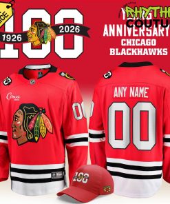 Chicago Blackhawks 100 Years Anniversary Special Edition Hockey Jersey