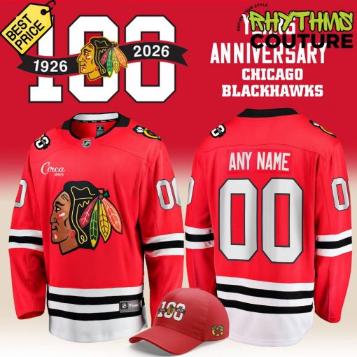Chicago Blackhawks 100 Years Anniversary Special Edition Hockey Jersey