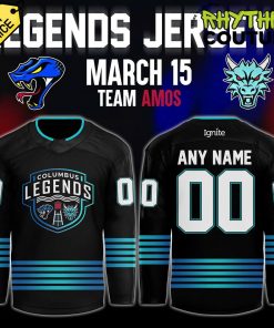 Columbus River Dragons “Legends Night” 2025 Hockey Jersey – Black