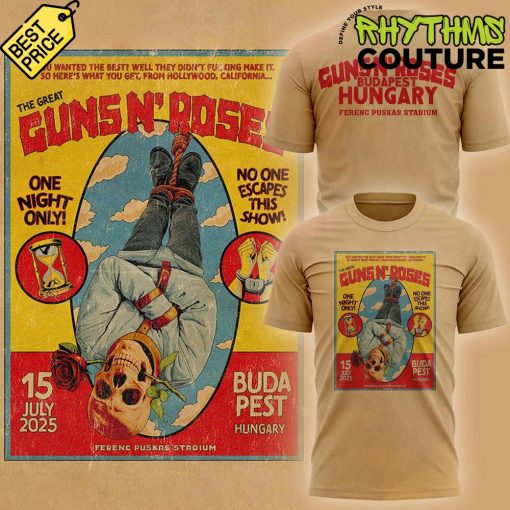 Guns n Rose World Tour at Budapest “Thank you for rockin’ with us” Tee