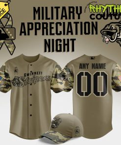 Gwinnett Stripers Military Appreciation Night 2025 Camo Baseball Jersey