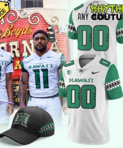 Hawaii Rainbow Warriors Special New Custom Football Jersey – White