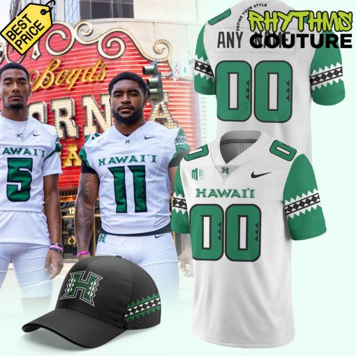 Hawaii Rainbow Warriors Special New Custom Football Jersey – White