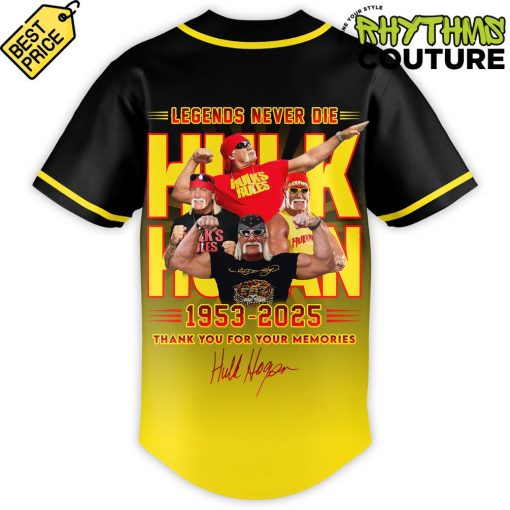 Hulk Hogan “Thank you for the Memories” Special Baseball Jersey
