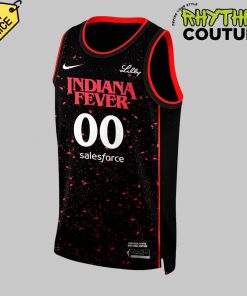 Indiana Fever x Stranger Things Rebel Swingman Limited Edition Black Basketball Jersey