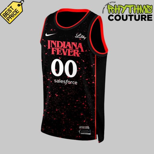 Indiana Fever x Stranger Things Rebel Swingman Limited Edition Black Basketball Jersey