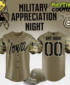 Iowa Cubs Military Appreciation Night 2025 Camo Baseball Jersey